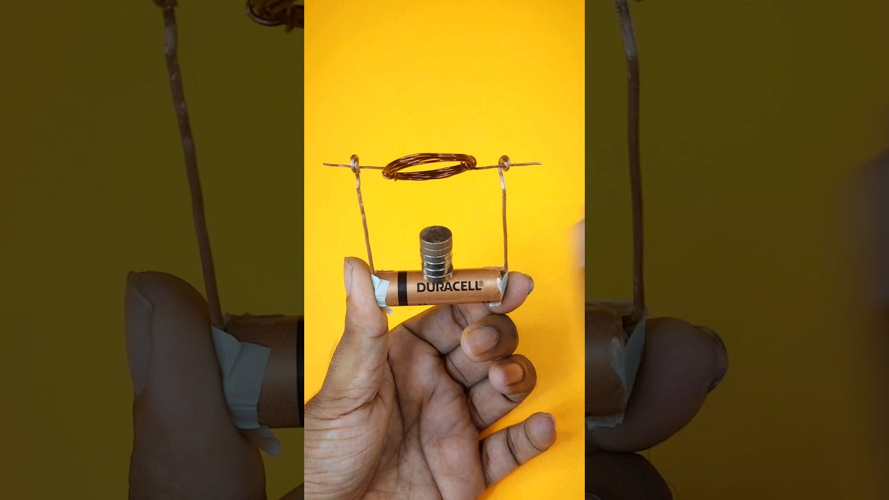 Make a Simple Electric Motor for School Project! #dcmotor #shorts #diyprojects
