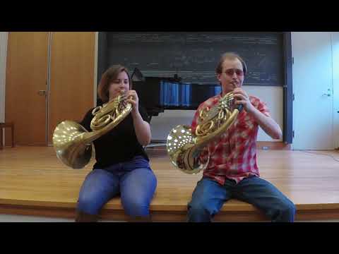 Beethoven 7 Horn Call Duet Luke and Emily 🔥 #shorts