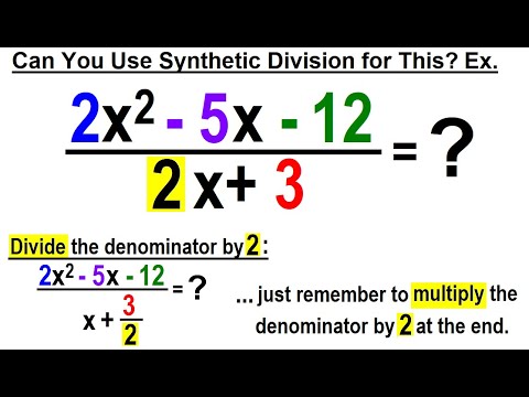 Algebra Ch 50 Synthetic Division 1 of 16 What is Synthetic Division