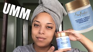 MY HIGH POROSITY HAIR SAID...UMM 🧐 | SheaMoisture Hydrate + Repair Protein Power Treatment Review