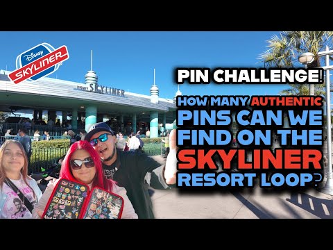 PIN CHALLENGE! | Authentic pins at the skyliner resorts| Finding most pin boards! 🎢
