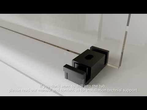 MCOCOD® DS13 Bathtub Shower Door - Installation Guide - Soft-Closing Double Sliding Tub Shower Door
