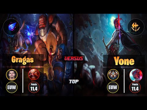 Bwipo GRAGAS (Top) [Phase Rush] VS YONE - Challenger EUW Patch 11.4
