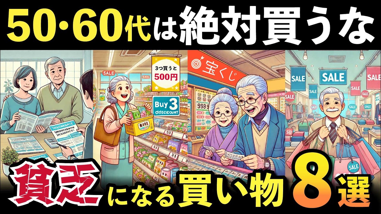 【ストップ老後貧乏】50代60代の人が絶対やってはいけない無駄な買い物8選
