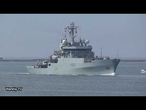 HMS ENTERPRISE H88 (NATO FLAGSHIP) RETURNS TO DEVONPORT FROM A YEARS DEPLOYMENT - 22nd July 2018