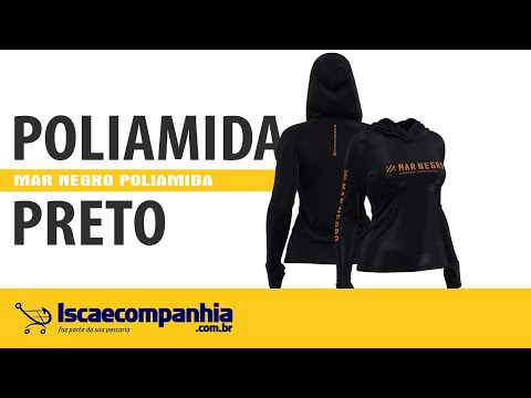 Vídeo Camiseta Feminina Poliamida Mar Negro 49430 - Preto