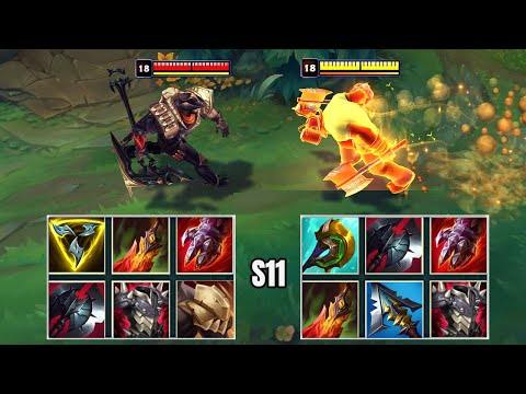 DARIUS vs OLAF S11 FULL BUILD FIGHTS & Best Moments!