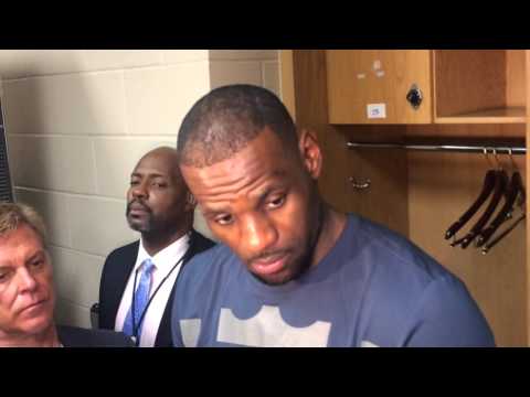 LeBron on defending KD and win vs OKC