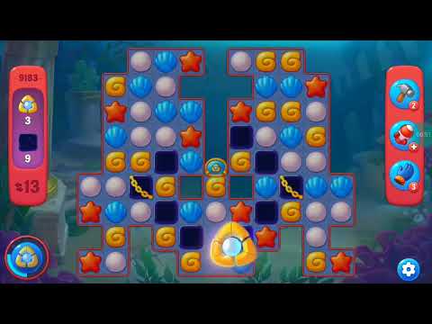 Fishdom Hard Level 9183 (with Double Lightning Booster) @choraelmin