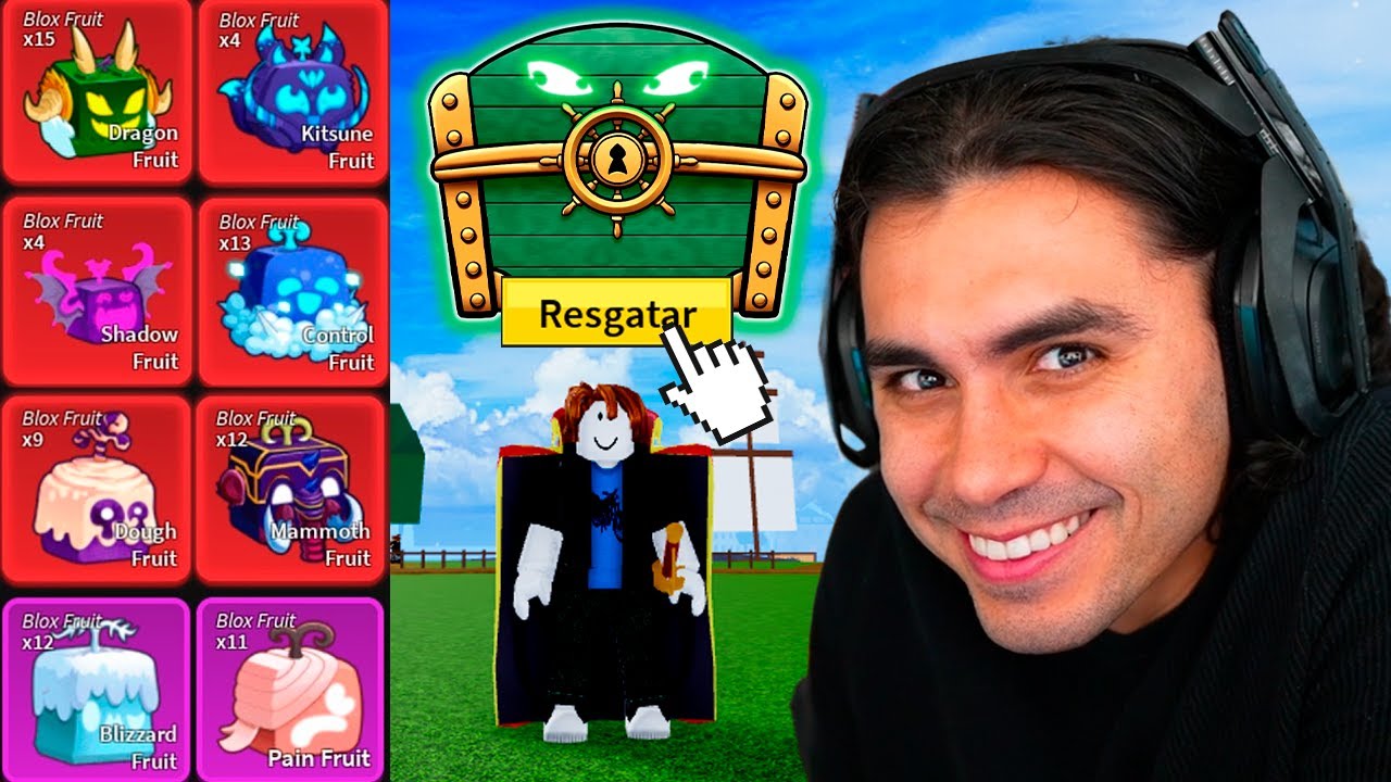 A CADA NOVA ILHA EU ABRO UM BAÚ DE FRUTA no Blox Fruits