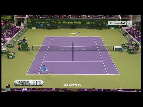 Qatar Open Doha 2010_Federer vs Davydenko SF Highlights