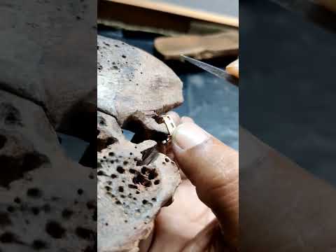 Making a Green stone ring |watch till the end | Gold Ring #shorts