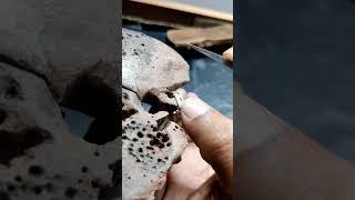 Making a Green stone ring |watch till the end | Gold Ring #shorts