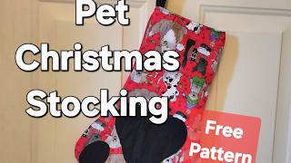 Pet Christmas Stocking For Beginner Sewers To Make In Minutes, Secret Santa Prize, Christmas In July
