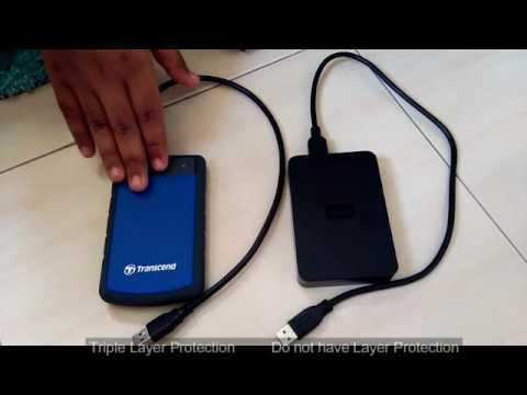 Comparison Transcend and Wd hard disk