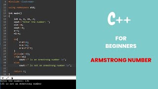 Download the video "Armstrong number checking in C++"