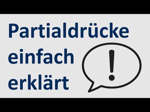 Partialdrücke einfach erklärt