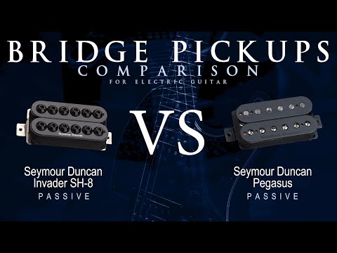 Seymour Duncan INVADER SH-8 vs PEGASUS - Passive Bridge Guitar Pickup Comparison Tone Demo