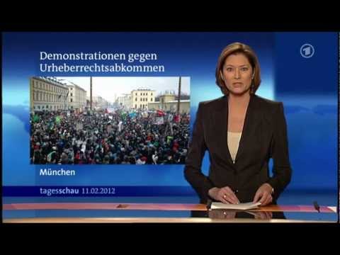 ACTA Demos TOPTHEMA in der Tagesschau, 11.02.2012