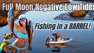 Fishing during Full Moon NEGATIVE LOW TIDE (camping on the boat)