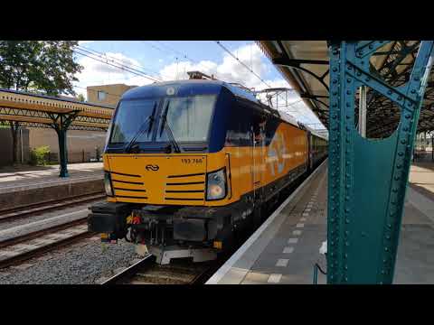 NS Vectron + Nightjet from Austria to Amsterdam at 's-Hertogenbosch station, NL 16/09/2021 [4K60]