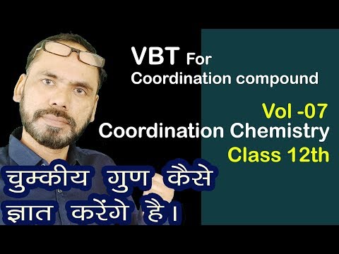 Coordination Chemistry Chap 09 Vol 07 VBT  For 12th Neet Jee Competitive Exams Video