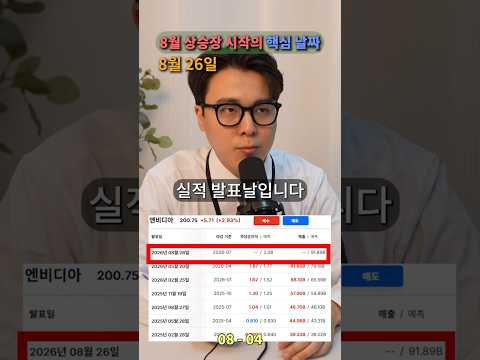 8월 역대급 상승장이 옵니다!  계좌 손실 다 복구하고 싶다면 '이 네 날짜'만 보세요!