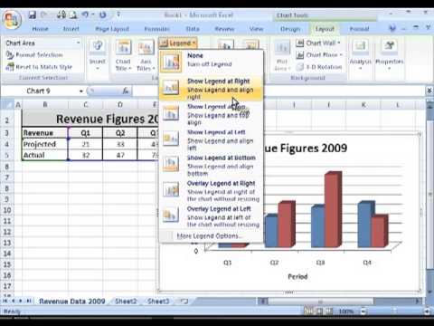 How to add or remove legends, titles or data labels in...