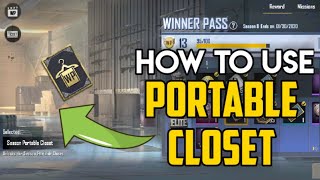 How to use Portable Closet in PUBG Mobile Lite