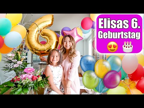 Elisa's 6th birthday 🎂 Gifts! Cake & decorations, children's birthday party with treasure hunt! M...