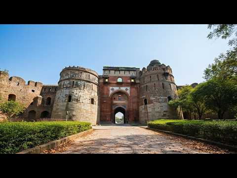 Exploring the Ancient Walls of Purana Qila Delhi 4K Cinematic Walk ASMR