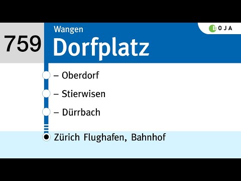 VBG/ZVV Ansagen | 759 Wangen - Zürich Flughafen | BoJa Ansagen
