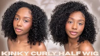 THIS IS MY NATURAL HAIR! 😍 | Half Wig Install On SHORT Hair | Ft. QVR Hair