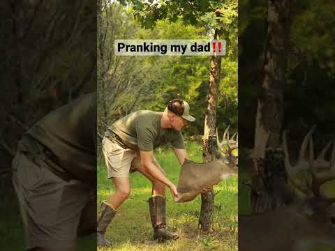 Pranking my dad! #feathersandfins #deerhunting #prank