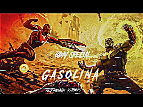 Gasolina X Ironman Birthday special Edit Status || Tonny Stark Edit ||  Ironman  Gasolina Edit