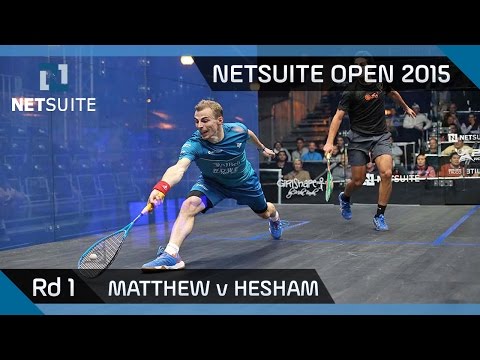 Squash: NetSuite Open 2015 Rd 1 Highlights - Matthew v Hesham