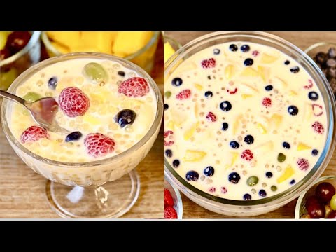 Sago/Tapioca Custard| Fruit| Dessert|Guyanese Cooking :)