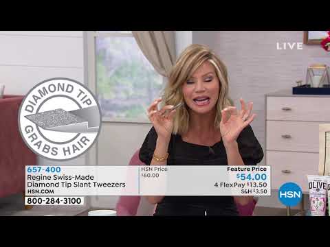 Regine SwissMade Diamond Tip Slant Tweezers