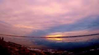 preview picture of video 'Sunrise over the Detroit River Time Lapse 1080p'