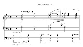 Robert Cunningham's Piano Sonata No. 4, with score