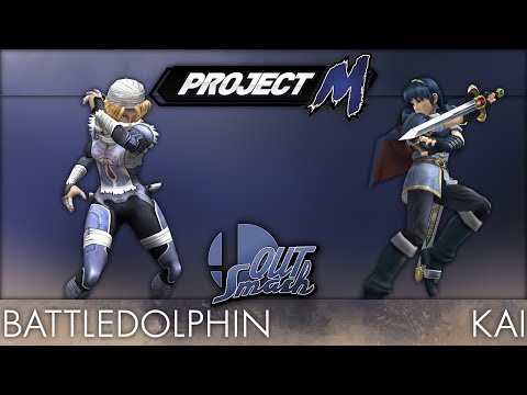 QUT Smash 3 Project M  - WR1 - Battledolphin (Sheik) vs Kai (Marth, Kirby)
