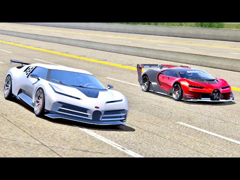 Bugatti Centodieci vs Bugatti Vision GT with F1 2004 Engine - Nardo Speed Ring