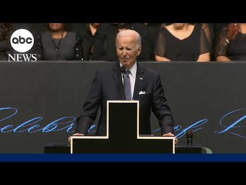 FULL REMARKS: Former President Joe Biden pays tribute to Jesse Jackson