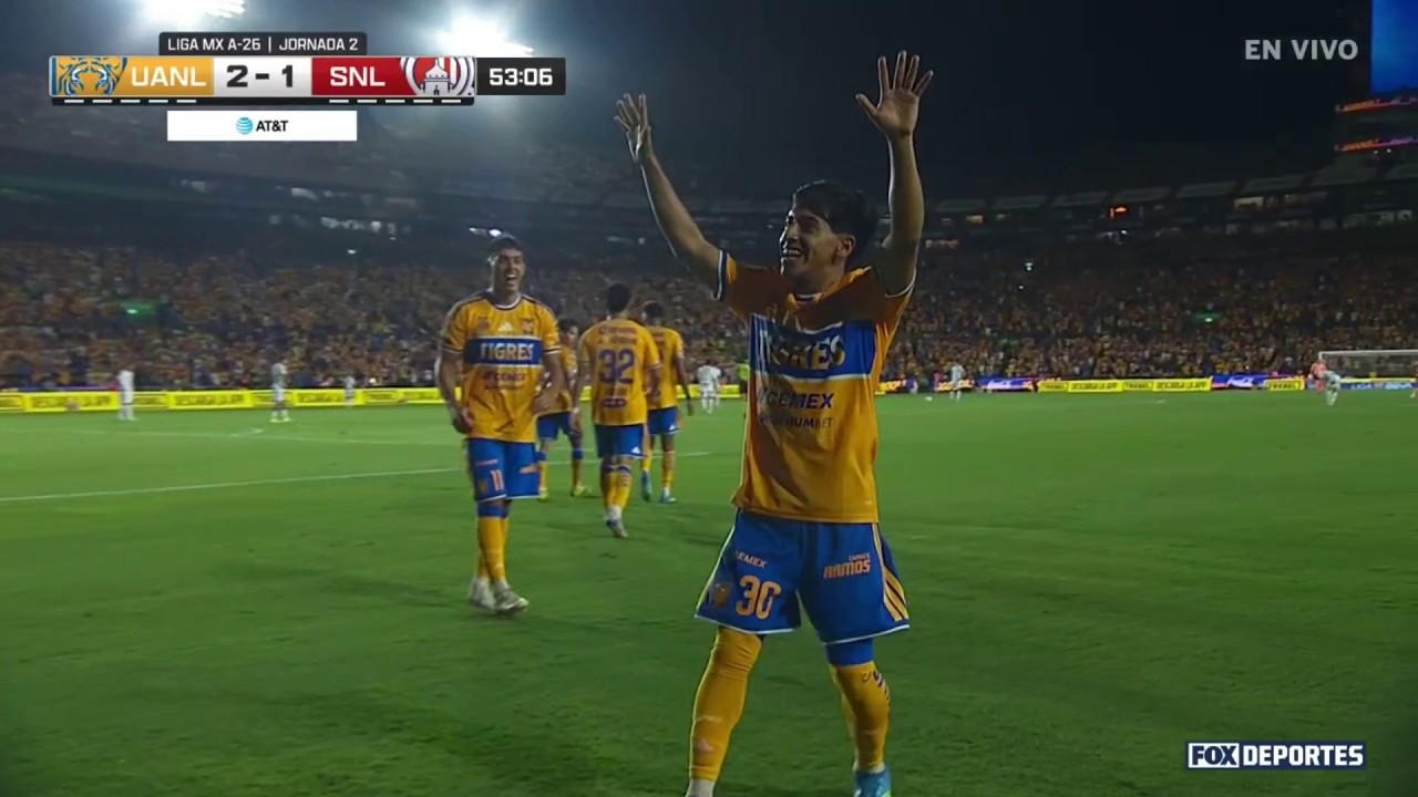 🤩 GOLAZO Diego 'Chicha' Sánchez | Tigres 2-1 Atlético San Luis | Fecha 2 | Apertura 2026 | Liga MX