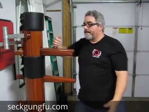 A traditional Kenpo technique on the Wing Chun Wooden Dummy
