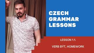 Czech grammar, lection 1.1. Verb to be - být, homework