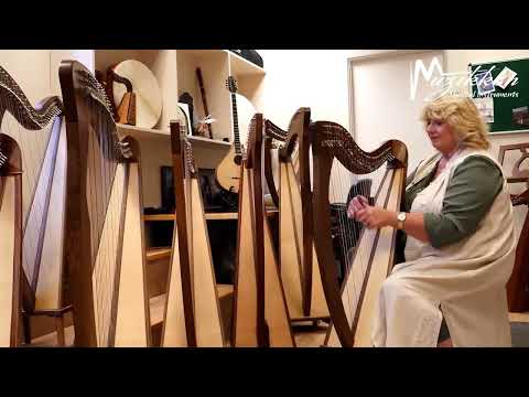 Muzikkon 28 String Claddagh Harp Being Played Video Tutorial Irish Harp Lever Harp