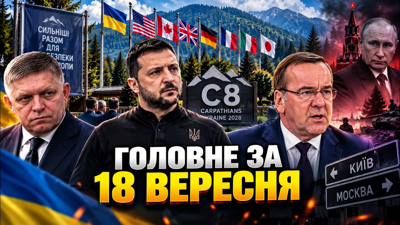 🔥Зеленський зібрав "Карпатську вісімку", Заяви Фіцо, Пісторіус пригрозив пу