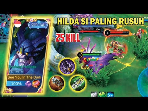25 KILL!! HELCURT BUILD FOR ONE SHOT DELETE I BUILD TOP GLOBAL HELCURT l TUTORIAL HELCURT - MLBB