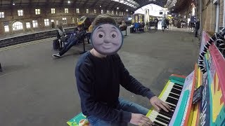 Download lagu Playing Thomas the Tank Engine theme in a Train Station mp3 Download lagu Playing Thomas the Tank Engine theme in a Train Station mp3